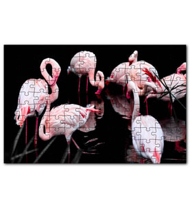 Cakapuzzle Flamigolar Karanlık Göl Arkaplan Puzzle Yapboz MDF (Ahşap) (500 Parça)