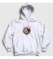 Presmono Unisex Beyaz 8 Ball Billiards Bilardo Kapüşonlu Sweatshirt 426650tt (Beyaz)