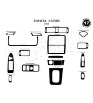 Meriç® Toyota Camry Ön Torpido Kaplama Maun 17 Parça 2000-2002 (Piano Black)