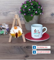 Patoloji Teknikeri Türk Kahvesi Fincanı Ahşap Altlıklı ve Fotoğraflı Ahşap Anahtarlık Hediye (Model 3)