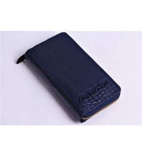 KİŞİYE ÖZEL CROCO MODEL TELEFON BÖLMELİ CÜZDAN - Anahtarlık Hediyeli! (Lacivert)