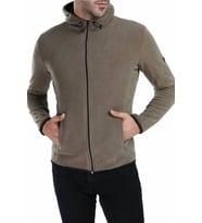Ghassy Co. Erkek Kapşonlu Polar Ceket 7 Renk (Açık Haki)