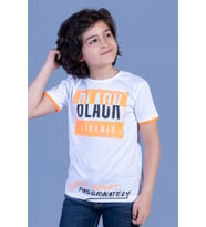 Toontoy Erkek Çocuk Baskılı Tişört (Beyaz)