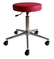 Tabure Konik Ayaklı Krom Tabure (Kırmızı)