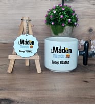 Maden Mühendisi Hediye Seti Kupa Bardak T Kulplu ve Anahtarlık Mühendisler Günü Hediyesi (Model 6)