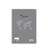 Çizgili 40 Yaprak Spiralli Defter A4 Boy Plastik Kapak (1 Adet ) (Gri)