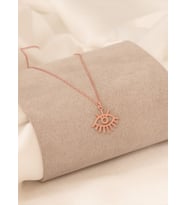 GÖZ ŞEKLİNDE GÜMÜŞ KOLYE (Rose)