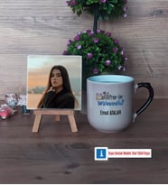 Matematik Mühendisi Fotoğraflı Dekoratif Taş, Kupa Bardak Beyaz Hediye (Model 10)