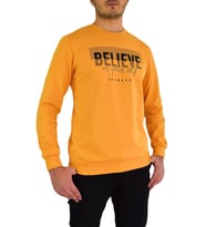Erkek Sıfır Yaka Sweat Belıeve BGL-ST01724 (Sarı)