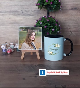 Doğum Günü Hediyesi Fotoğraflı Dekoratif Taş, Kupa Bardak Beyaz Hediye (Model 11)
