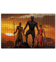 Cakapuzzle Günbatımında Afrikalı Savaşçı Kadın Savaşçı Puzzle Yapboz MDF (Ahşap) (500 Parça)