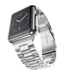 Apple Watch 38mm Kordon Klipsli Metal Kordon 04-A (Gümüş)