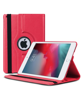 Microsonic Apple iPad Mini 5 7.9'' 2019 (A2133-A2124-A2125-A2126) Kılıf 360 Rotating Stand Deri (Pembe)