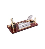 MIKNATISLI DOĞAL AHŞAP EL YAPIMI BORDO MASA İSİMLİĞİ ALTIN MASA ÜSTÜ İSİMLİK (Gold)