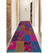 Dijital Baskılı Kaymaz Taban Yıkanabilir Modern Yolluk Ve Koridor Halısı NDU-hs-345 (Pembe)