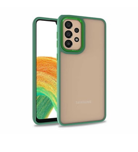 Samsung Galaxy A33 5G Kılıf Case, Kamera Lens Korumalı Elektroplatin Kaplama Sert PC Koruyucu Colourful Platinum Serisi (Yeşil)