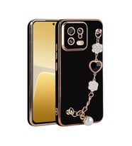 Xiaomi Mi 13 Kılıf El Tutamaçlı Kamera Korumalı Zore Taka Silikon Kapak (Siyah)