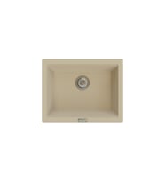 POLEX Cristalüx Granit Eviye P-09 Tezgah Altı Ve Tezgah Üstü Kare Mutfak Evyesi 55,5x43,5cm (Bej)