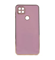 Xiaomi Redmi 9C Kılıf Kenarları Gold Kamera Korumalı Renkli Pastel Silikon Açık Yeşil BARK (Mor)