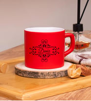 Kişiye Özel Tasarımlı Renkli Nescafe Fincanları 220 ML & Model No: SC-985 (Kırmızı)