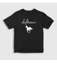 Presmono Unisex Çocuk Beyaz Horse Deftones T-Shirt 380860tt (Siyah)