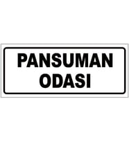 PANSUMAN ODASI YAZILI YÖNLENDİRME LEVHASI (Beyaz)