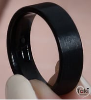 6mm Mat Düz Model Unisex Kadın Erkek Çelik Alyans Yüzük cl29 (Siyah)