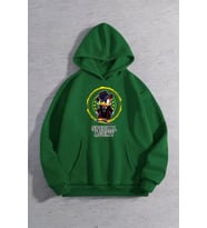Special Agent Baskılı Oversize Sweatshirt (Yeşil)