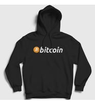 Presmono Unisex Gri Btc Bitcoin Kapüşonlu Sweatshirt 263339tt (Siyah)