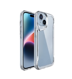Apple iPhone 15 Uyumlu Kılıf Case, Transparent Smooth Hard Protective Cover SİYAH (Şeffaf)