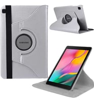 Lenovo Tab M7 7 inç Döner Standlı Tablet Kılıfı (Gümüş)
