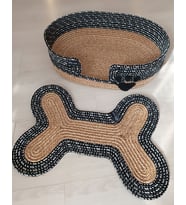 Sevimli Pati Dinlenme Alanı Kedi Ve Köpek Yatak Ve Matı (Siyah)