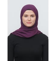 Kadın Pratik Kırışık Krinkıl Mira Tesettür Şal (Mürdüm)