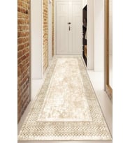 Dijital Baskılı Kaymaz Taban Yıkanabilir Modern Yolluk Ve Koridor Halısı NDU-SD-663 (Krem)