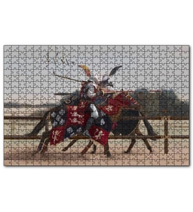 Cakapuzzle Şovalyelerin Çarpışması Görseli  Puzzle Yapboz MDF (Ahşap) (1000 Parça)