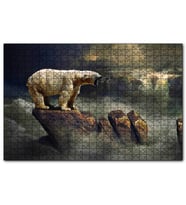Cakapuzzle Bulutların Üstündeki Beyaz Ayı  Puzzle Yapboz MDF (Ahşap) (500 Parça)