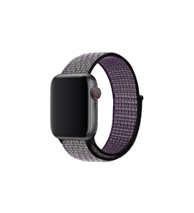 BİPOWER Apple Watch 42-44 mm KRD3 Hasır Kordon (Patlıcan Moru)