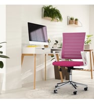 Asbir Mobilya Ceo Fileli Çalışma Koltuğu Ofis Sandalyesi Çalışma Sandalyesi (Pembe)