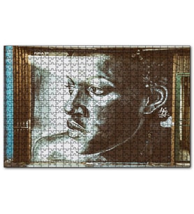 Cakapuzzle Siyahi Kadın Temalı Duvar Boyama  Puzzle Yapboz MDF (Ahşap) (500 Parça)