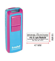 TRODAT 9512 CEP KAŞE - İSİM YAZILI KALEM HEDİYELİ (Turkuaz)