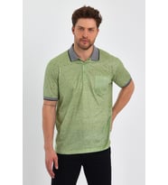 ALEXANDERGARDI CEPLİ MERSERİZE KUMAŞ POLO YAKA T-SHİRT (1043) (Yeşil)