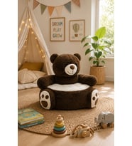 Ayıcık Peluş Bebek - Çocuk Koltuğu %100 Yerli (Kahve) (Yeşil)