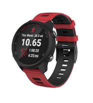 Xiaomi Watch S1 -S1 Active -Mi Watch -Watch Color 22mm Uyumlu Stride Çift Renkli Silikon Kordon (Kırmızı-Siyah)