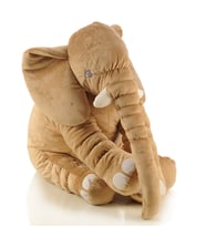 Uyku Arkadaşım Peluş Fil - Büyük Yumuşacık (75 cm)-Sevgiliye HEDİYE (Bej)