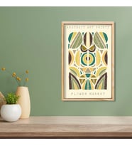 Tekli Ahşap Lamine Çerçeveli Mdf Tablo Abstract Art Prints (Ahşap)