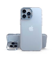 Uyumlu Model Apple iPhone 13 Pro Max Kılıf Lens Koruma Çerçeve Standlı Kapak (Mavi)