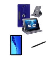 Samsung Galaxy Tab A9 SM-X110 8.7" Standlı Tablet Kılıfı+Nano Kırılmaz Ekran Koruyucu+Dokunmatik Kalem (Lacivert)