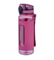 Uzspace FiftyFifty 520ml Tritan Su Matarası Silikon Korumalı Kaydırmaz Gövde (Pembe)