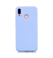 Huawei P Smart 2019 Kılıf Kamera Korumalı Silikon Rubber Arka Kapak (Lila)