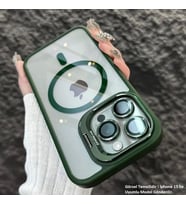 iPhone 12 Uyumlu Kılıf Klon Stantlı + Lens Korumalı MagSafe Telefon Kılıfı